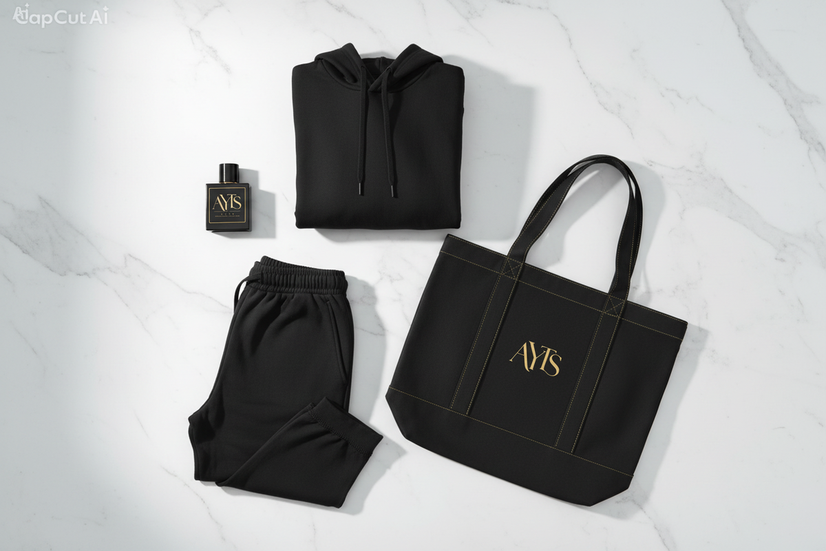 AYTS wardrobe essentials - hoodie, joggers, tote bag and t-shirt
