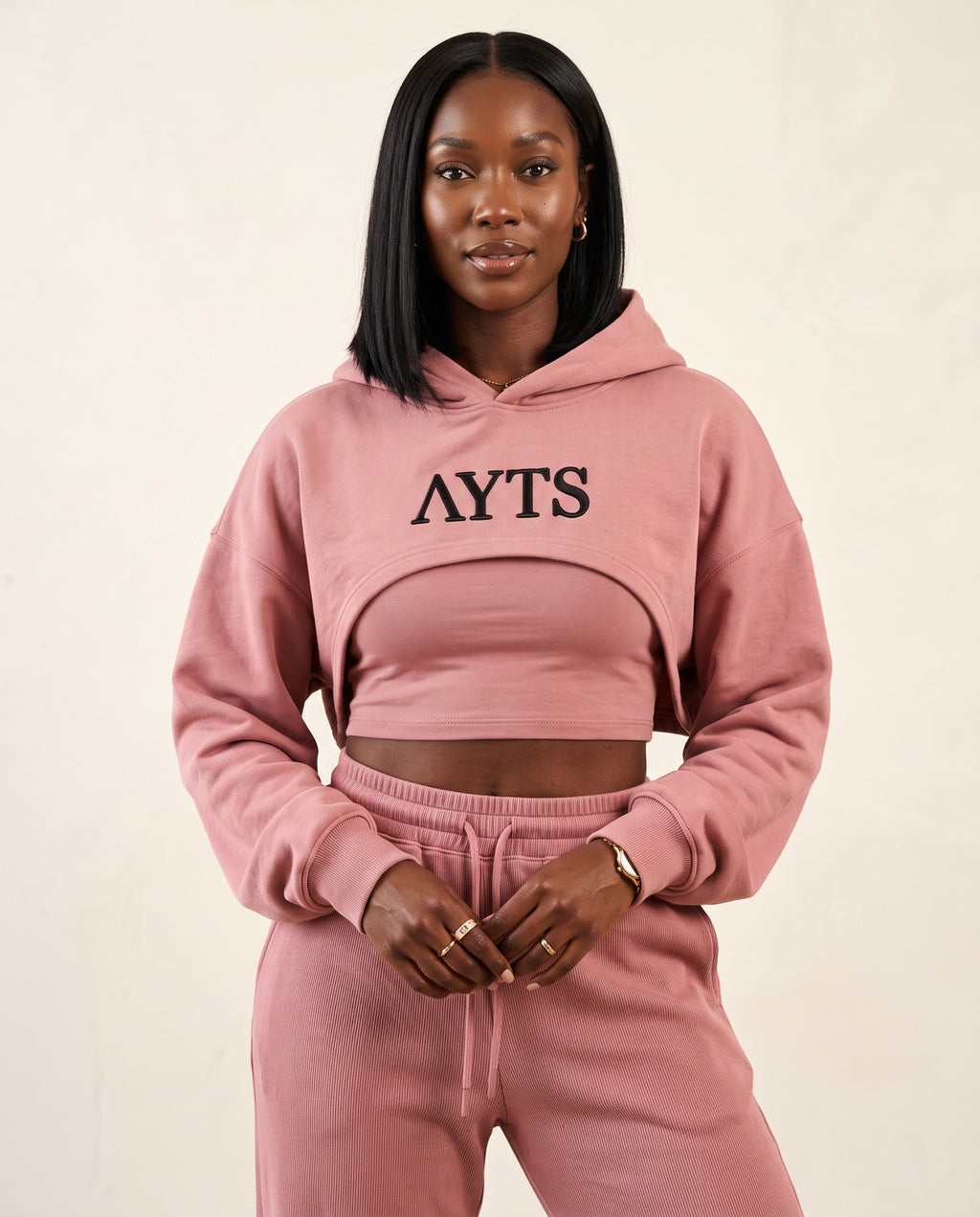 women's micro-cropped hoodie