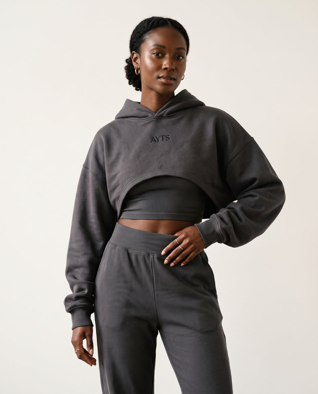 women's micro-cropped hoodie