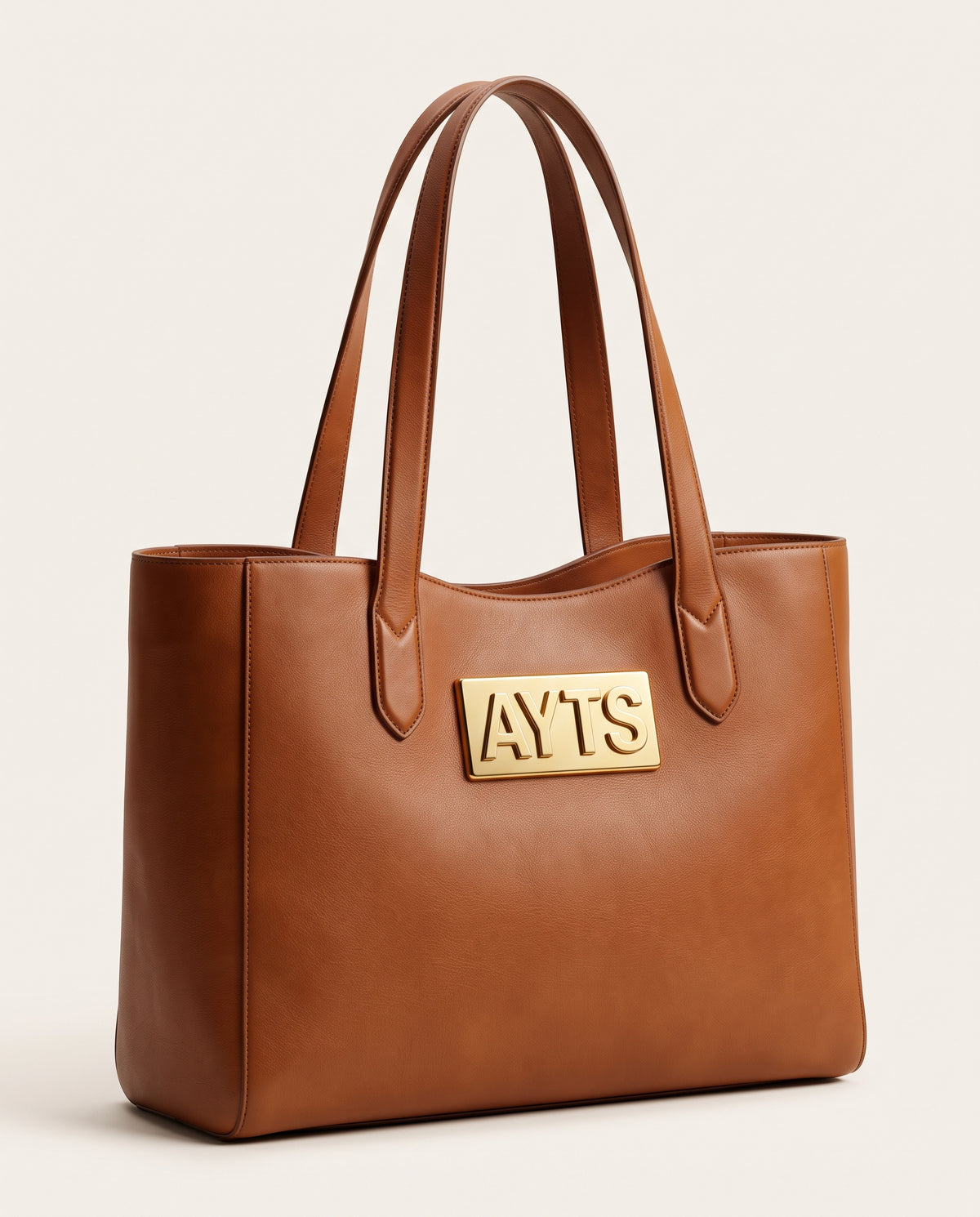 AYTS Brown Premium Leather Tote Bag