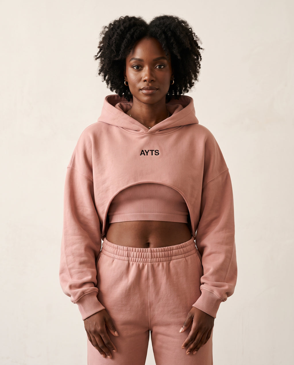 women's micro-cropped hoodie