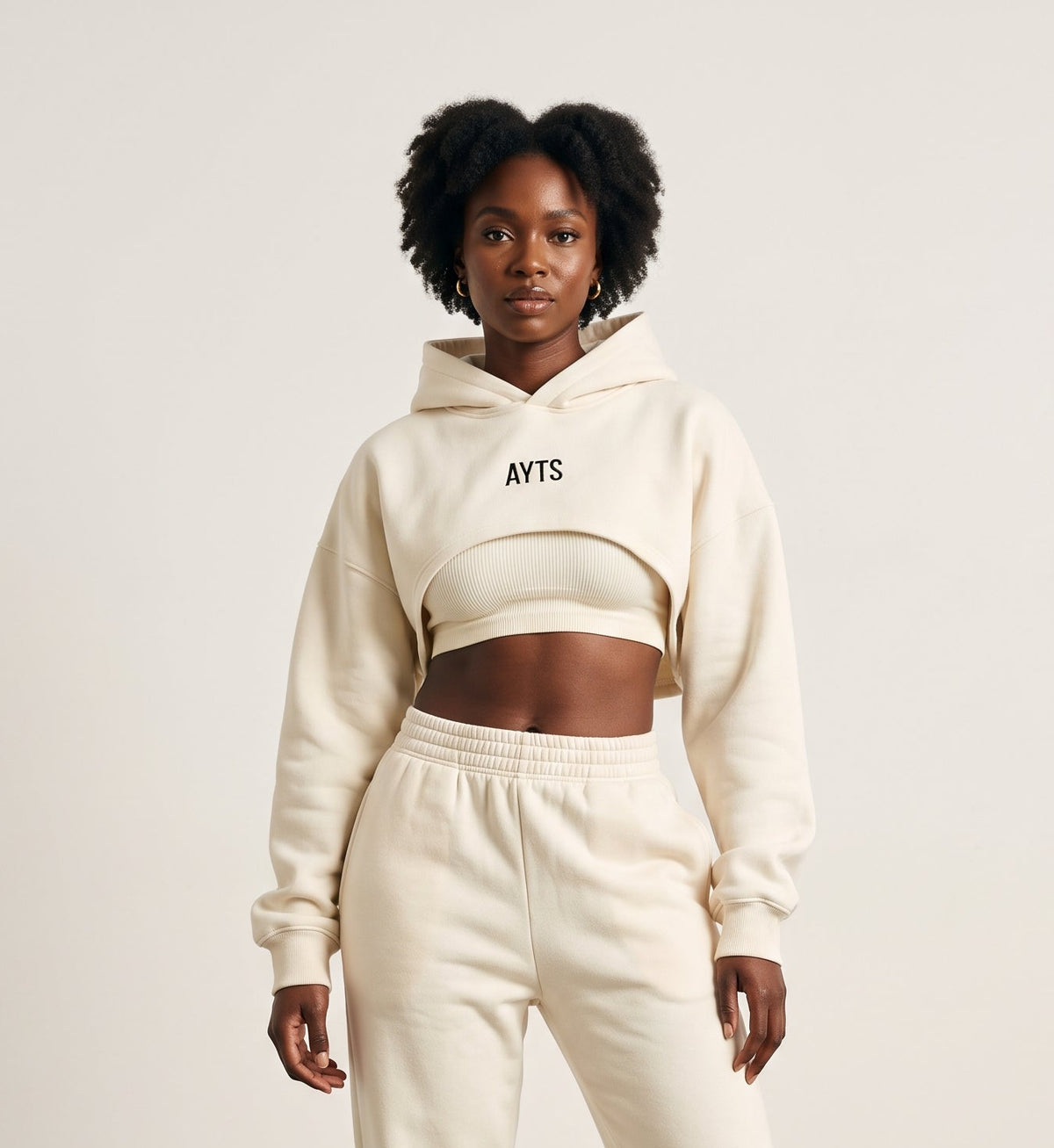 women's micro-cropped hoodie