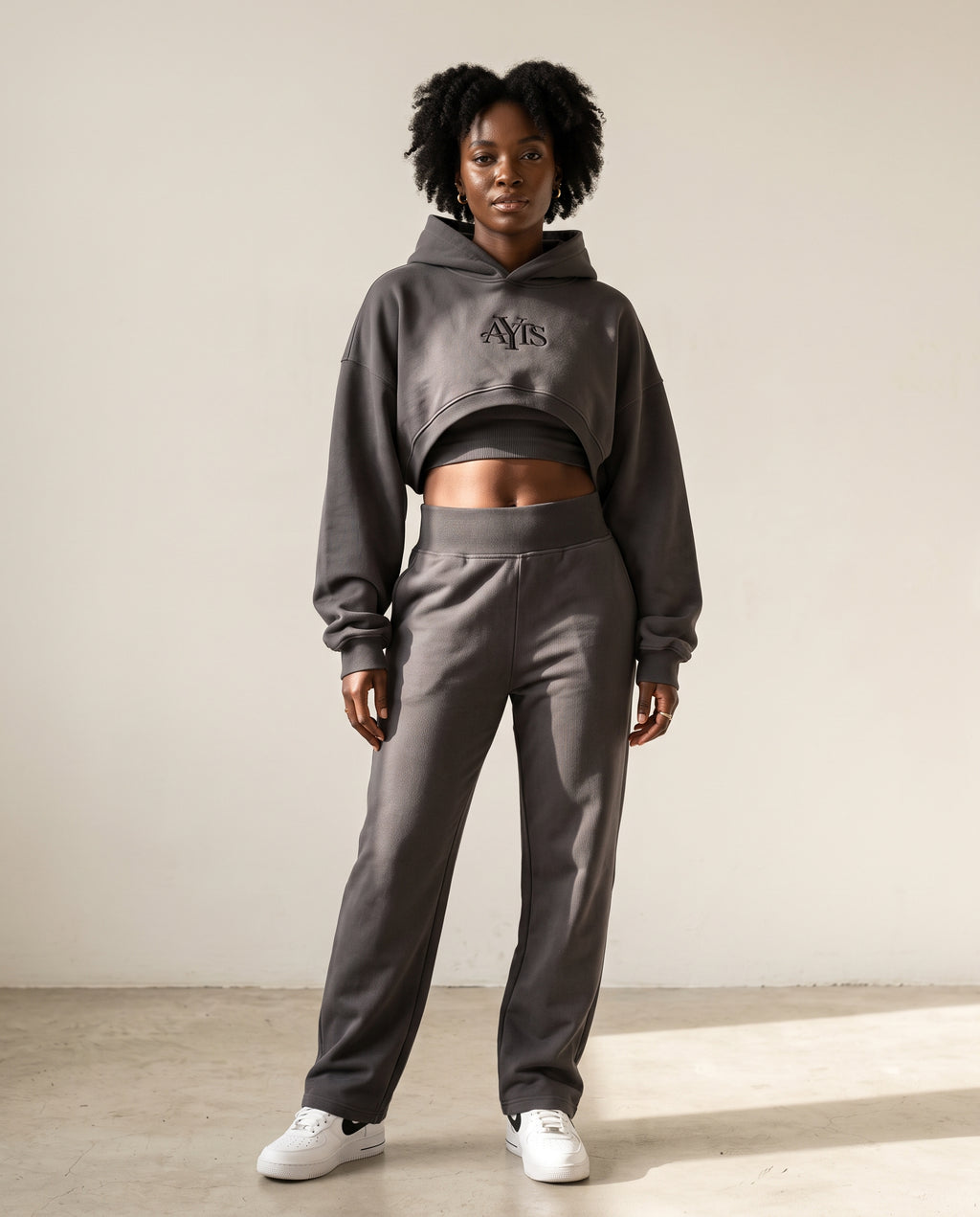 women's micro-cropped hoodie